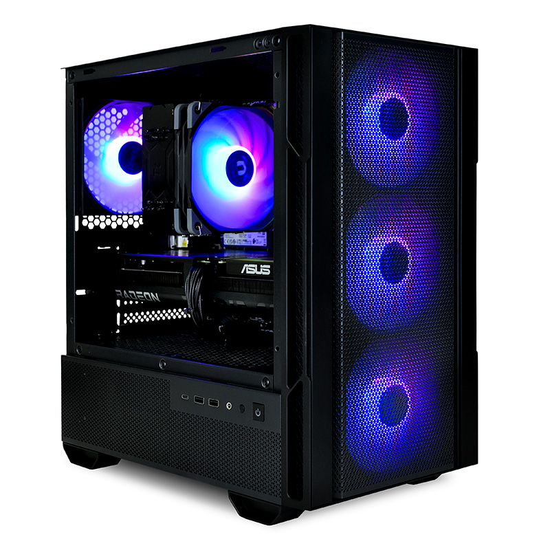 G5 Ryzen 5 7500F Radeon RX 9060 XT 16G Gaming PC Powered by ASUS