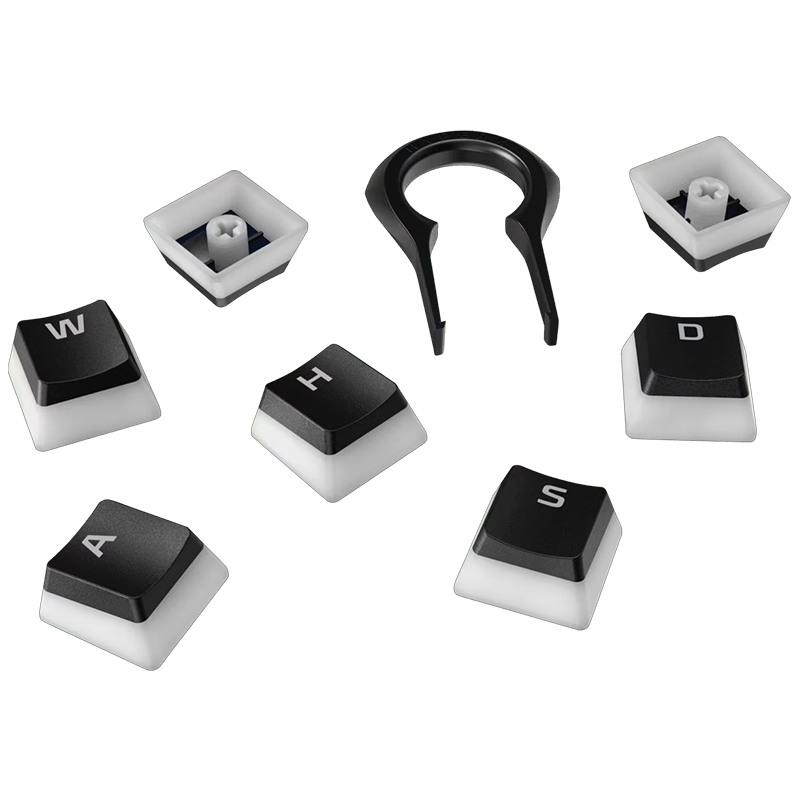 HyperX Double Shot PBT 104-Key Translucent Pudding Keycap Set Black