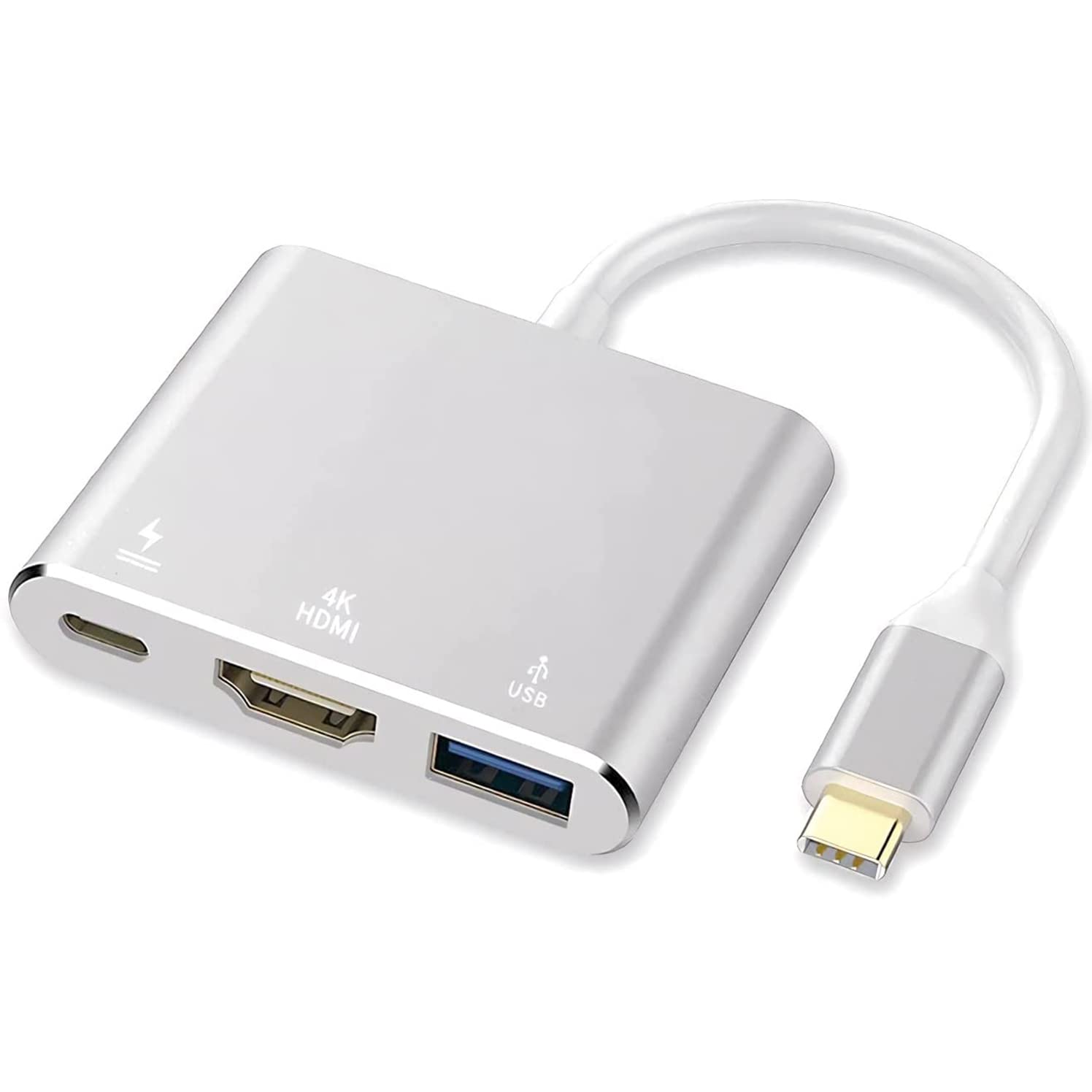 Velorica USB-C to HDMI Multiport Adapter, 4K HDMI, USB 3.0, USB-C PD Charging, Compatible with Laptops/MacBook/NUC/Chromebook