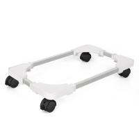 Mobile CPU Stand Adjustable Computer Tower Stand with 4 Caster Wheels Fits Most PC (White)