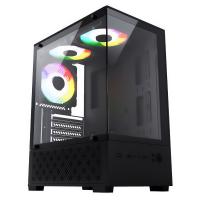 Equites T8 Panoramic View mATX Case - Black (Case-T8-600)