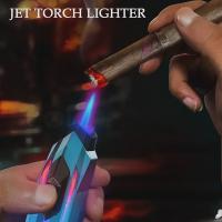 Cooking-Utensils-4pcs-Refillable-Jet-Torch-Butane-Cigarette-Cigar-Lighter-in-Rainbow-Pocket-Size-4