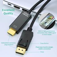 Display-Adapters-4K-DisplayPort-to-HDMI-Cable-Adapter-6FT-High-Speed-1440P-60Hz-1080P-120Hz-Uni-Directional-DP-to-HDMI-Cord-Compatible-for-Dell-HP-2