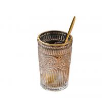 Food - grade certified 380ml glass water cup, suitable for home use with whisky and wine. Heat - resistant, a must - have for family gatherings
