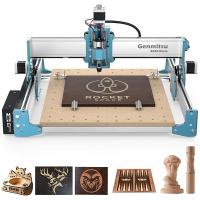 Genmitsu 4040 Reno CNC Router Milling Machine for Woodworking Acrylic Cutting, Belt Driven, Quieter Movement, Wood Metal Carving Cutter Engraver