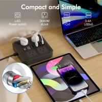 Powerboards-and-Adapters-Powerboard-USB-10in1-Power-Board-with-Surge-Protection-Smart-USB-C-Power-Board-with-4-Outlets-Wall-Mountable-Powerboard-with-2M-Power-Extension-Black-2