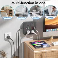 Powerboards-and-Adapters-Powerboard-USB-10in1-Power-Board-with-Surge-Protection-Smart-USB-C-Power-Board-with-4-Outlets-Wall-Mountable-Powerboard-with-2M-Power-Extension-Black-6