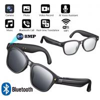 AI Translation Smart Glasses - Wireless Calling, Music Playback, High-Definition Headphones, Stereo Dual Speakers, Touch Interface, Supports 100+ Lang