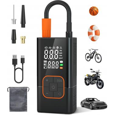 Tire Inflator Portable Air Compressor - 150PSI Air Pump for Car Tires, Portable Air Compressor with Digital Tire Pressure Gauge for Motorcycle, Ball