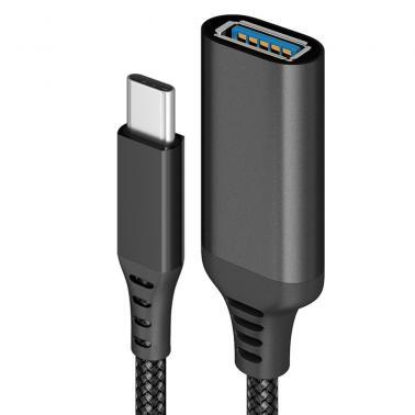 Type-C to USB 3.0 OTG Adapter, Universal for Smartphone, Tablet & Car, Black