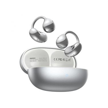 REMAX Silver OWS Clip-On Bluetooth Earphones with C-Shaped Bridge, 4g Ultra-Light Per Ear for Weightless Wearing, Smart Noise Reduction, 80H Long Stan