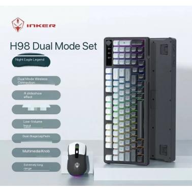 Dual-mode wireless Bluetooth keyboard knob office typing film keyboard mouse set