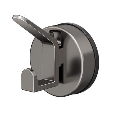 Grey Vacuum Suction Cup Hooks, Drill-Free Traceless Wall Hanger with 10kg Heavy Load Capacity, Waterproof Reusable Hook for Kitchen, Bathroom Smooth W