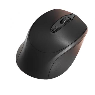 Rechargeable Silent Wireless Mouse, Dual Mode Bluetooth & 2.4G, Italian Morandi Black Ergonomic Cordless Mice for Laptop & Office Work