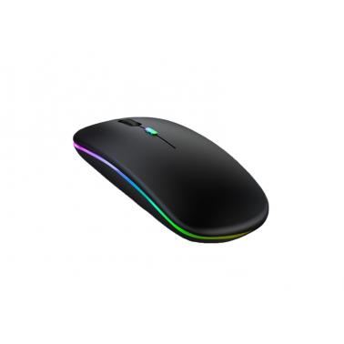 Rechargeable Silent Click Wireless Gaming Mouse, Dual Mode Bluetooth 5.0 & 2.4G, RGB Backlit Cordless Mice for PC Gamers & Office Laptops