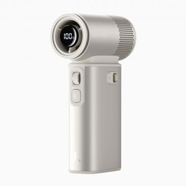 JISULIFE Ultra2 Handheld Fan 5 IN 1,9000mAh Max 25 Hrs Rechargeable, 100 Speed, 18W Power Bank with Flash light,Ultra Motor,Metal Shell-Brown