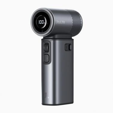 JISULIFE Ultra2 Handheld Fan 5 IN 1,9000mAh Max 25 Hrs Rechargeable, 100 Speed, 18W Power Bank with Flash light,Ultra Motor,Metal Shell-Grey