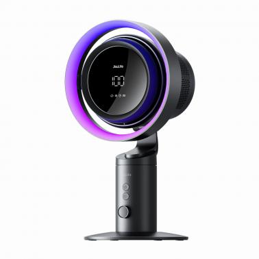 Jisulife Table Fan Pro3,3-IN-1 Turbo Oscillating Fan with Air Purifier and RGB Light,H11 HEPA Filter,100-Speed Adjustable,10000mAh Rechargeable Batt