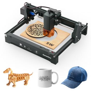 Kortek Laser Engraver Machine, 5W, ±0.01mm High Precision, IR Laser Compatible, Portable CNC Laser Cutter