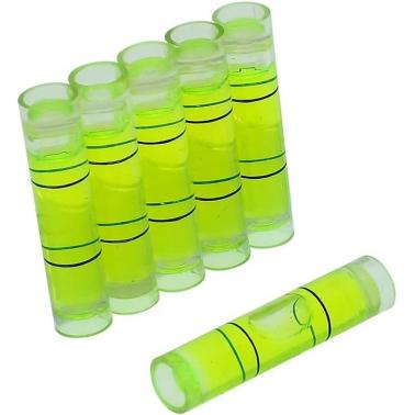 6 Pcs Mini Cylindrical Bubble Spirit Level Small Horizontal Leveler for GPU Alignment Picture Hanging & DIY Layout Tools