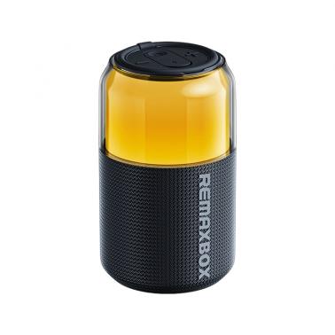 REMAX Black RB-M21 Wireless Portable Speaker, Creative Cola Can Design, 4 RGB Lights Music Sync, 10H Playtime, 16-Core 2.25-inch Magnetic Speaker