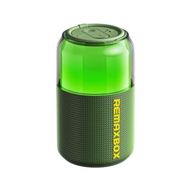 REMAX Green RB-M21 Wireless Portable Speaker, Creative Cola Can Design, 4 RGB Lights Music Sync, 10H Playtime, 16-Core 2.25-inch Magnetic Speaker