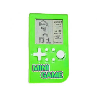Tetris game console toy, children's nostalgic retro handheld game console - Vertical 3-inch green screen