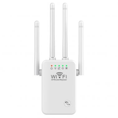 New U9 WiFi Range Extender, 4 Antennas 300Mbps Wireless Repeater, Home Network Signal Booster