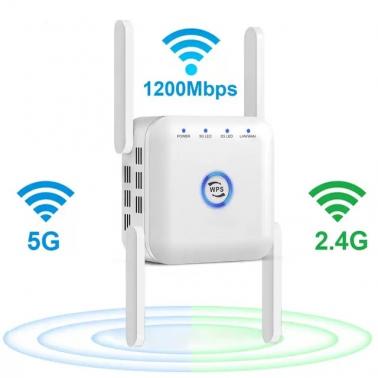 1200M Dual-Band Repeater WiFi Signal Amplifier Wi-Fi Signal Range Extender