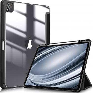 Case for iPad Pro 12.9 Inch (6th/5th/4th/3rd Generation, 2022/2021/2020/2018) - Pencil Holder + Auto Sleep/Wake + Camera Protection black