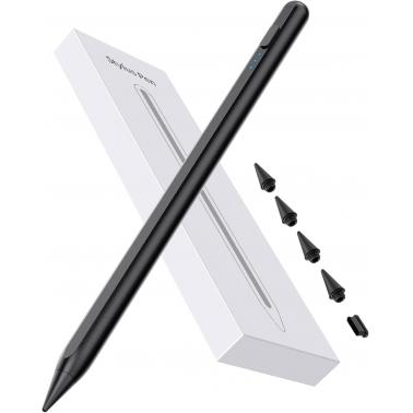 Stylus Pen for iPad 2018-2025, 15Mins Fast Charge for Apple Pencil, Palm Rejection Compatible with iPad A16/10/9/8/7/6 iPad Pro 12.9"/11"/13" M4 Black
