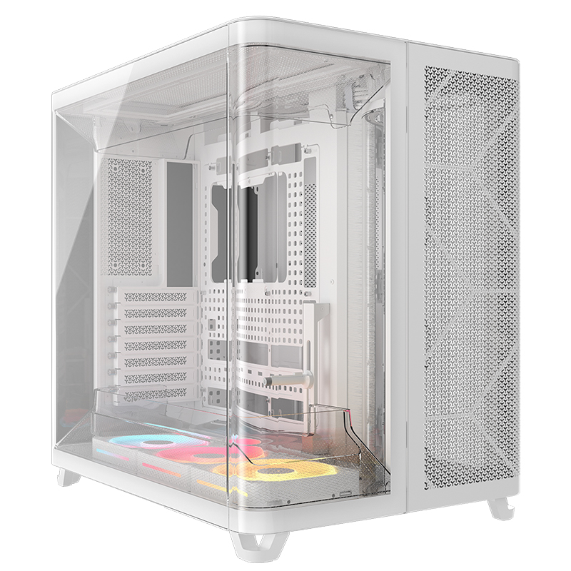 Corsair AIR 5400 LX-R RGB iCUE LINK TG Mid Tower E-ATX Case - White (CC-9011321-WW)