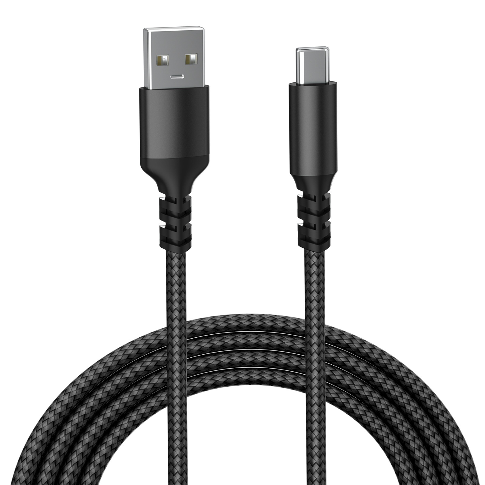 USB Type-C Double Straight Cable, Black - Compatible with Apple, Huawei, Laptops