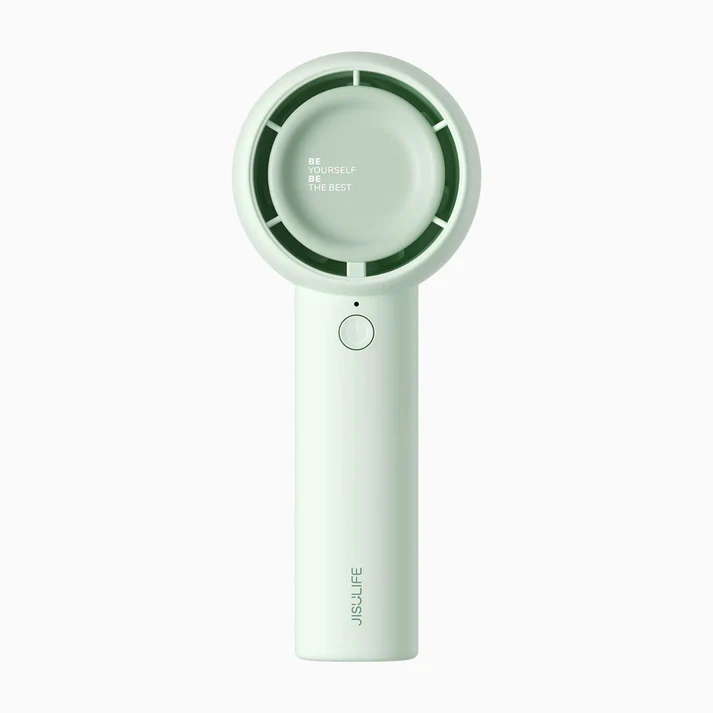 JISULIFE Life5 Handheld Portable Turbo Fan,4000mAh Rechargeable Personal Battery Operated Mini Small Pocket Fan with 5 Speeds -Green
