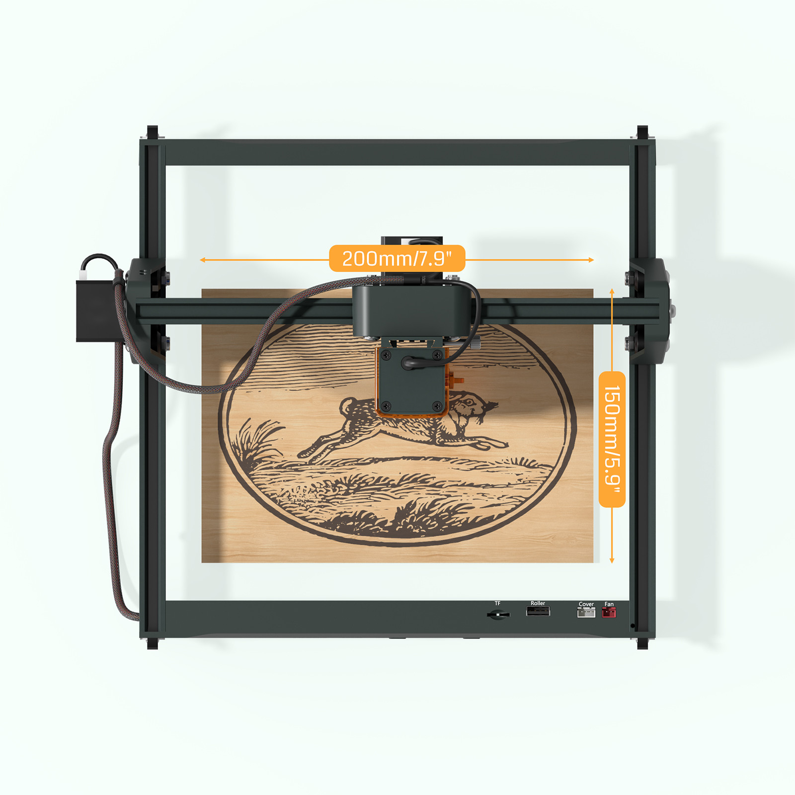 Kortek Laser Engraver Machine, 2.5W, ±0.01mm High Precision, IR Laser Compatible, Portable CNC Laser Cutter