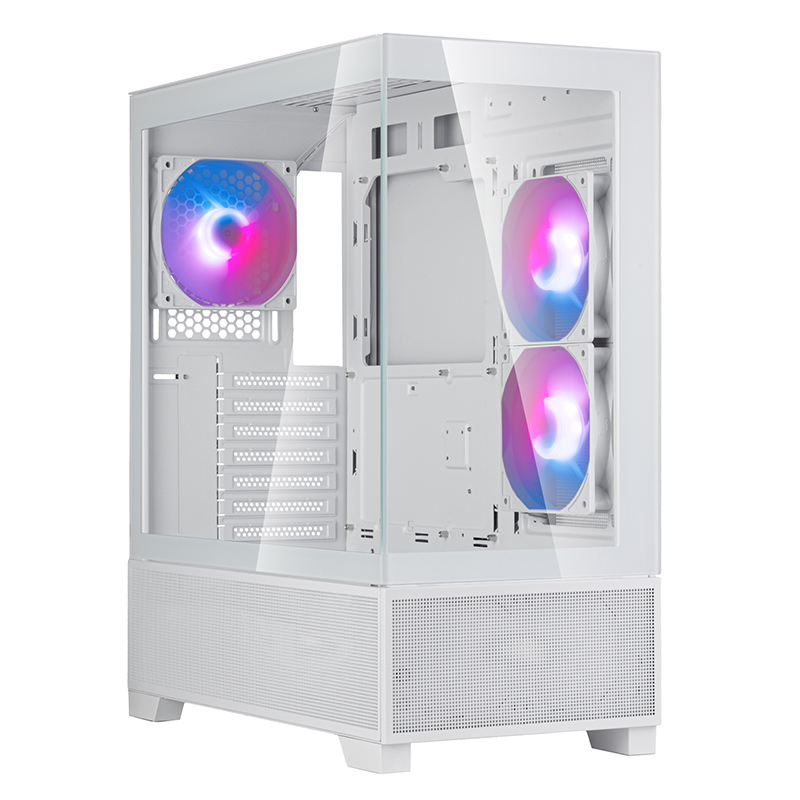 SilverStone Lucid 05 ARGB Panoramic Tempered Glass ATX Case - White (SST-LD05-W-ARGB)