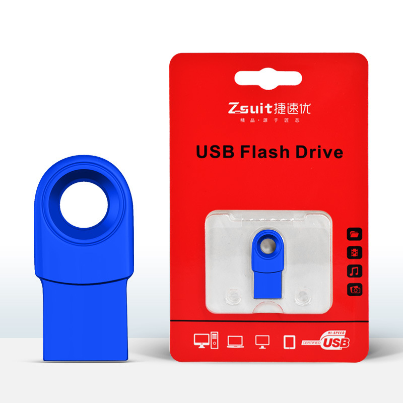 USB flash drive with large capacity and high-speed USB flash drive for engraved files SYCU 32G-blue short
