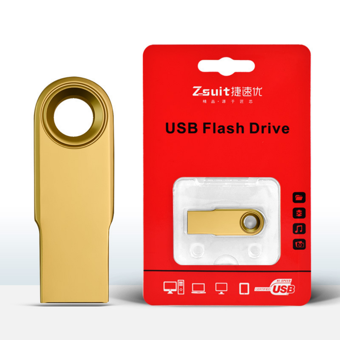 USB flash drive with large capacity and high-speed USB flash drive for engraved files SYCU 32G-gold