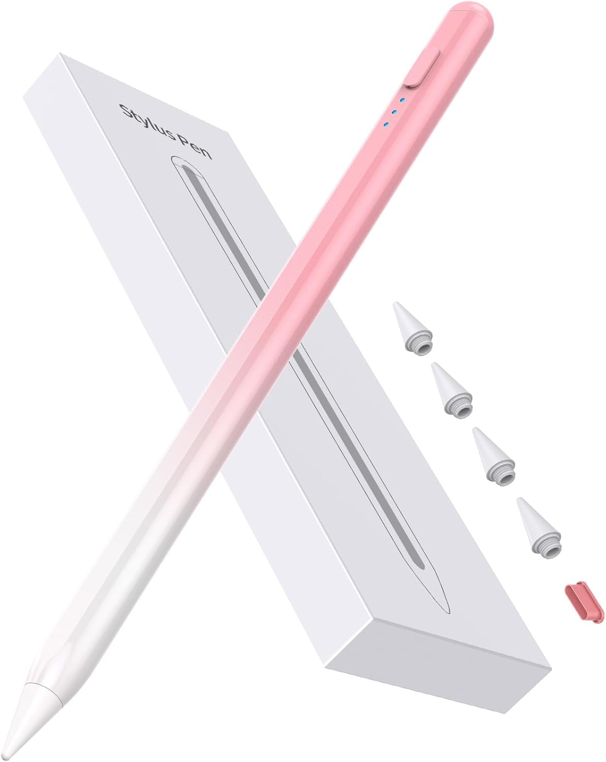 Stylus Pen for iPad 2018-2025, 15Mins Fast Charge for Apple Pencil, Palm Rejection, Compatible with iPad A16/10/9/8/7/6, iPad Pro 12.9"/11"/13" M4