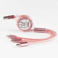 Charger-1M-Pink-3-in-1-Retractable-Metal-Data-Cable-Fast-Charging-for-Android-Type-C-Phones-9