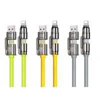 WEKOME diamond atom 240W skin-friendly silicone high-power four-in-one super fast charging data line WDC-51- orange