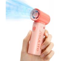 JISULIFE Portable Handheld Fan Life9,Turbo Power High Speed Air[18H Max Cooling Time],5000mAh Rechargeable,5 Gear Wind,Mini Pocket Design-Pink