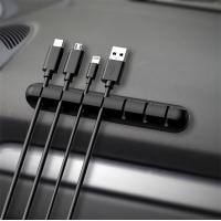 Mobile-Phone-Accessories-Black-7-Hole-Desktop-Cable-Organizer-Self-Adhesive-Silicone-Clip-for-Data-Mouse-Power-Cords-2