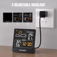 Smart-Home-Raddy-WF-50V-Indoor-Outdoor-Thermometer-Hygrometer-Wireless-Weather-Station-Temperature-Humidity-Monitor-with-5-0-VA-Display-Weather-Forecast-15