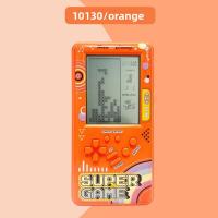 Classic nostalgic large screen eye friendly Tetris game console, children's puzzle electronic toy - 10130 large screen 4.1-inch orange