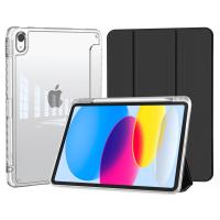 Compatible with iPad (A16) 11th Generation 11 Inch 2025 Case, iPad 10th Generation Case 2022 10.9 Inch 2022, Crystal Clear with Slot for Pencil black