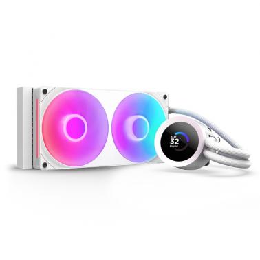 NZXT Kraken Plus 240 RGB 240mm AIO Liquid Cooler with 1.54in LCD - White (RL-KR240-W2)