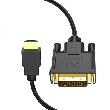 HDMI to DVI-D 24+1 Cable 1.5m Bi-Directional Male to Male Adapter Cord 1080P Full HD Video for Monitor Laptop PC PS4 PS3 Projector TV Box