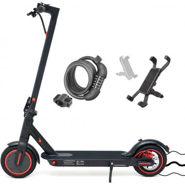 Electric scooter, 8.5'' Pneumatic tire, Battery 36V 10.4Ah, Foldable E-Scooter With APP Control,Max range 25KM, Gift: Lock, Holder