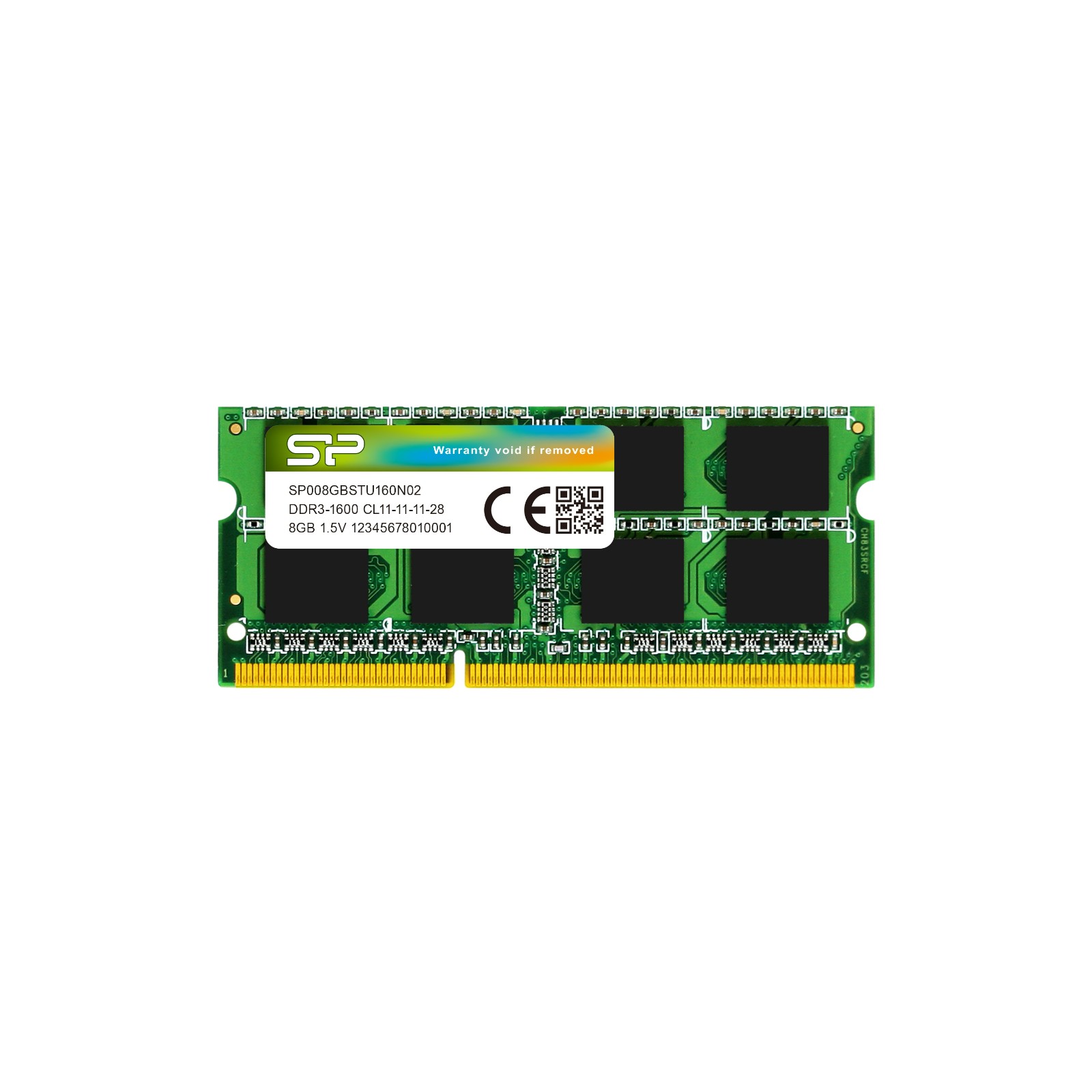 Silicon Power 8GB (1x8GB) 1600Mhz CL11 1.5V DDR3 SODIMM for Upgrade Desktop PC Laptop RAM - SP008GBSTU160N02